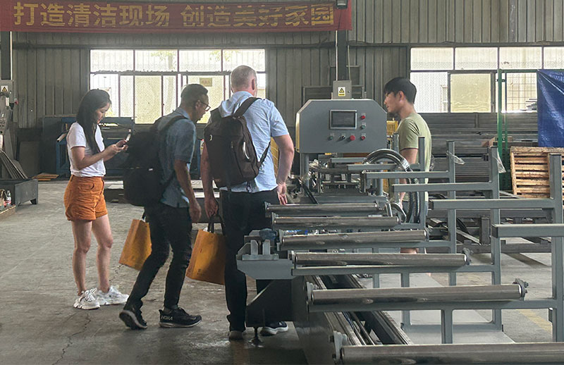 Irish customers are visiting scaffolding production machines